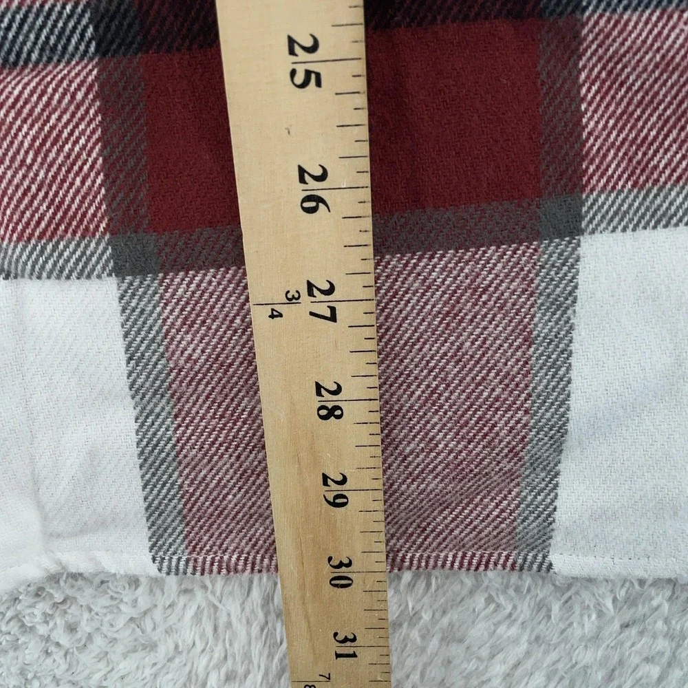 True Religion Long‎ Sleeve Plaid Shirt Mens XL Red Flannel Button Down